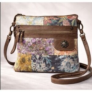 Myra Bag Le Piccolo Patchwork Floral Crossbody Boho Western Small Purse